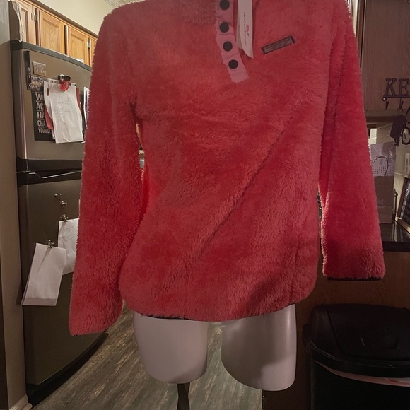 NWT Simply Southern Pink Fuzzy Sweater - Picture 2 of 5